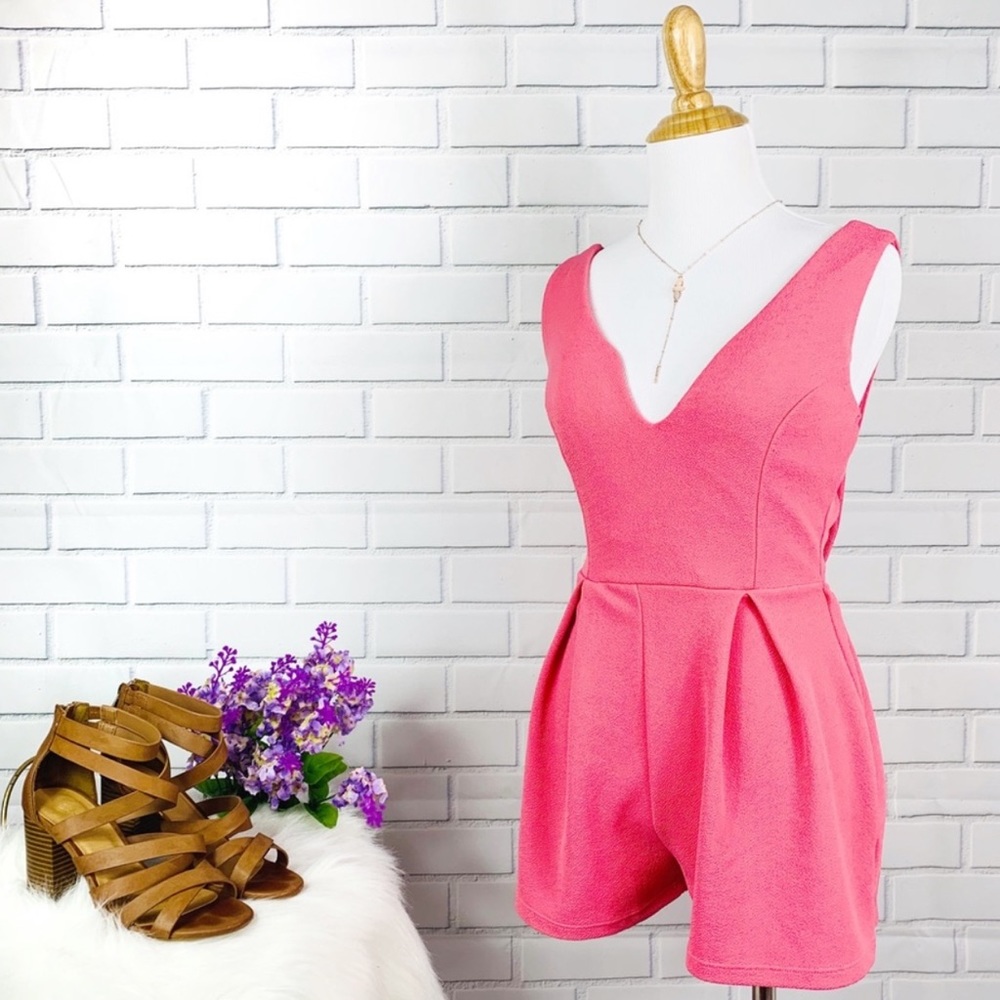Trac Pink Romper With Bow